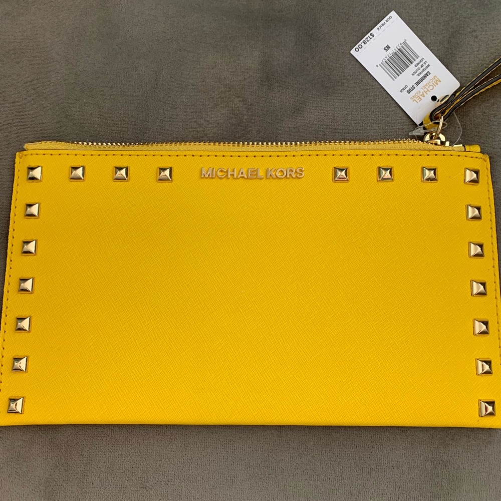 MK Bright Yellow Wristlet